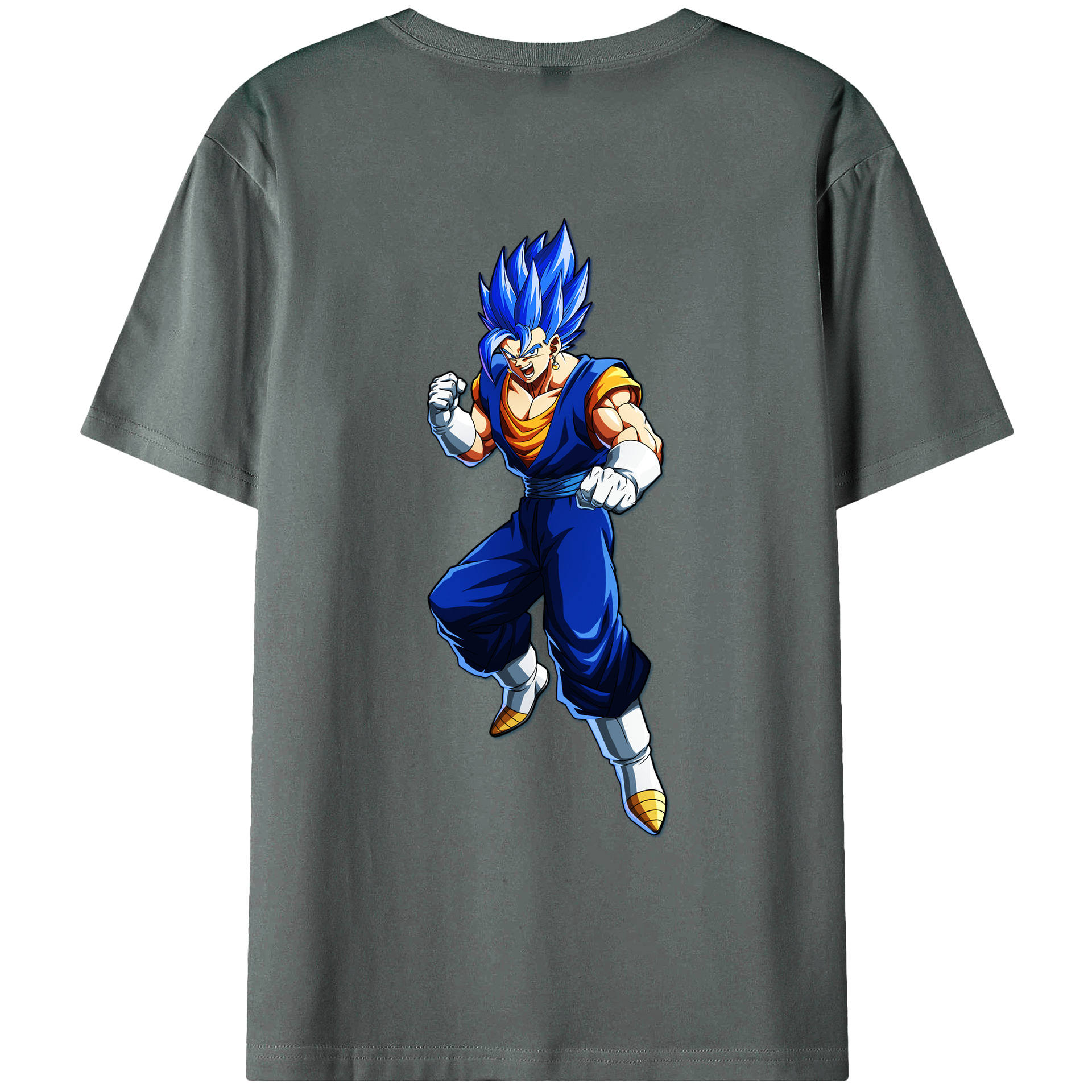 （画像用） ドラゴンボール ベジット DRAGON BALL Vegetto 綿100％ メンズ半袖Tシャツ（バックプリント） 通気性